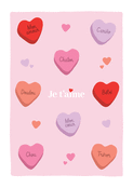 Coeur tendre avec un doux message d'amour